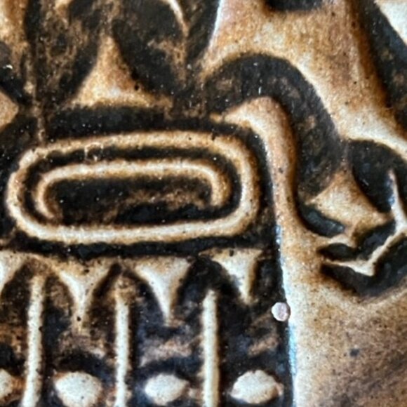 Vtg Haida Hand made clay plate Eagle thunderbird artist Ruth Meecham. *READ* - Picture 7 of 7